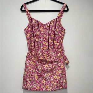 Band of the Free Floral Mini Romper